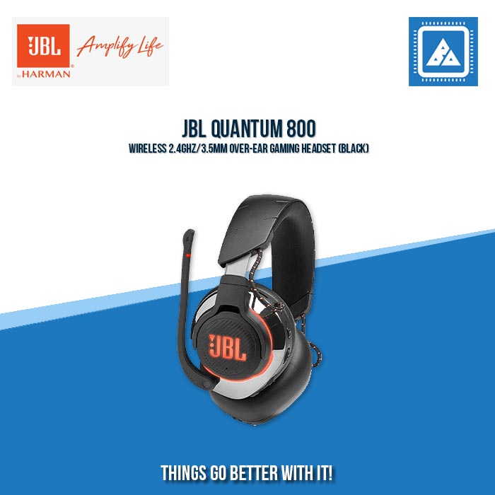JBL QUANTUM 800 WIRELESS 2.4GHZ/3.5MM OVER-EAR GAMING HEADSET (BLACK) JBL QUANTUM 800 WIRELESS 2.4GHZ/3.5MM OVER-EAR GAMING HEADSET (BLACK)